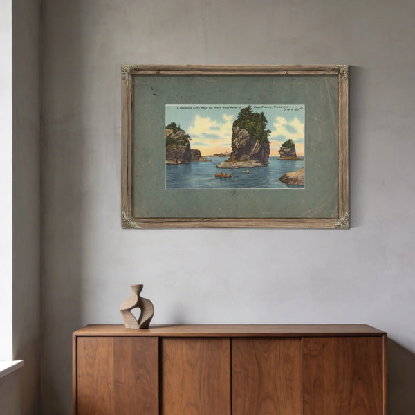 A Sheltered Cove Amid The Wave Worn Rock Of Cape Flattery Washington — vintage wall art by Bella Frye