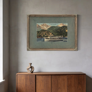 Tourist Steamer On Diablo Lake Skaget Washington — vintage wall art by Bella Frye