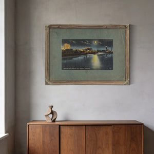 Moonlight On The Spokane River Spokane Washington — vintage wall art by Bella Frye