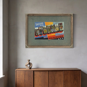 Greetings From Spokane Washington — vintage wall art by Bella Frye
