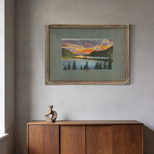 Sunset On The Columbia River Washington — vintage wall art by Bella Frye