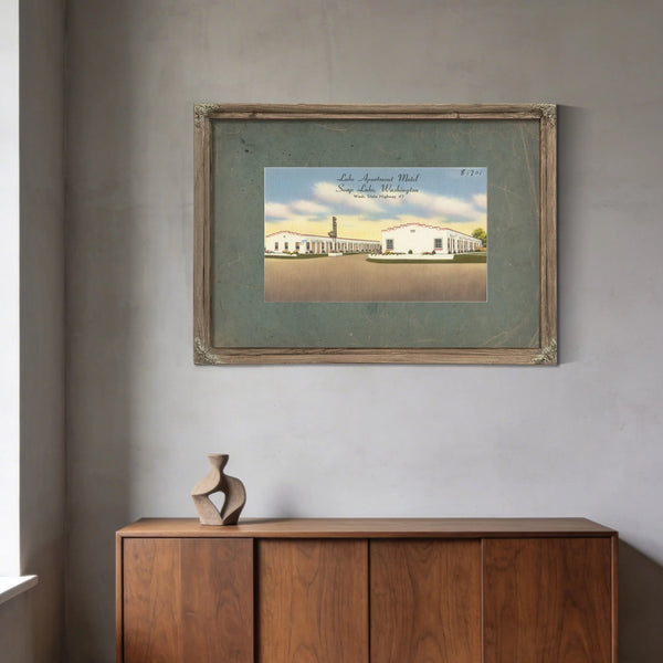 Lake Apartments Motel Soap Lake Washingtonwash State Highway 7 — vintage wall art by Bella Frye