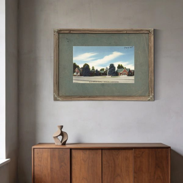 Blue Spruce Motel Spokane Washington — vintage wall art by Bella Frye