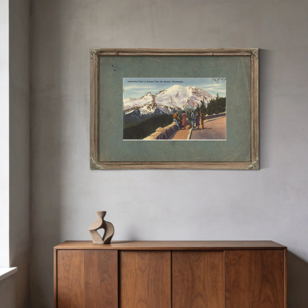Inspiration Point At Sunrise Park Mt Rainier Washington — vintage wall art by Bella Frye