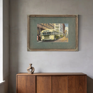 Trackless Trolley Downtown District Seattle Washington — vintage wall art by Bella Frye