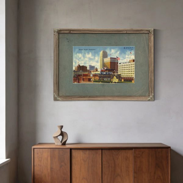 Skyline Seattle Washington — vintage wall art by Bella Frye