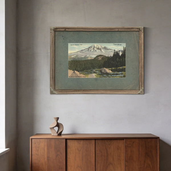 Rainier National Park Mt Rainier And Paradise Valley'1 — vintage wall art by Bella Frye