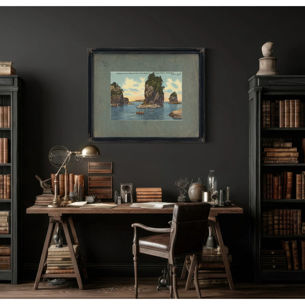 A Sheltered Cove Amid The Wave Worn Rock Of Cape Flattery Washington — vintage wall art by Bella Frye