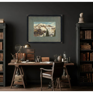 Nisqually Glacier And Mt Rainier Washington — vintage wall art by Bella Frye
