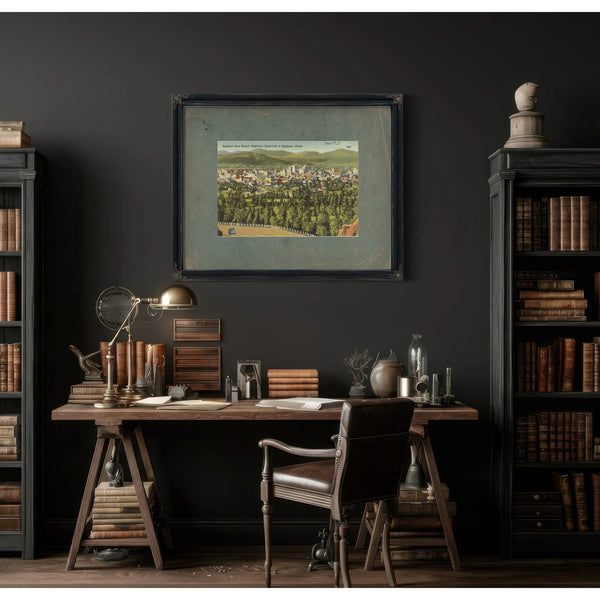 Spokane From Sunset Highway Approach To Spokane Wash — vintage wall art by Bella Frye