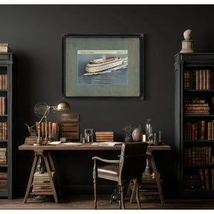 Streamlined Ferry 'Kalakala — vintage wall art by Bella Frye