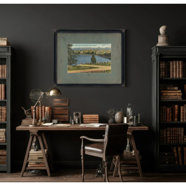 Volunteer Park And Olympic Mts Seattle Washington — vintage wall art by Bella Frye