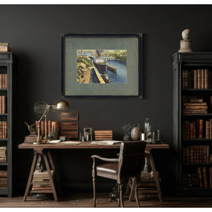 Canal Locks Second To Panama Seattle Washington — vintage wall art by Bella Frye