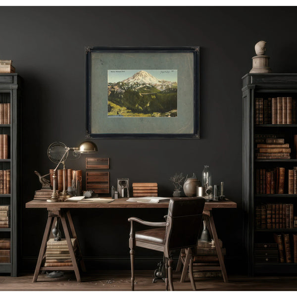 Rainier National Park Mt Rainier And Paradise Valley Washington'1 — vintage wall art by Bella Frye