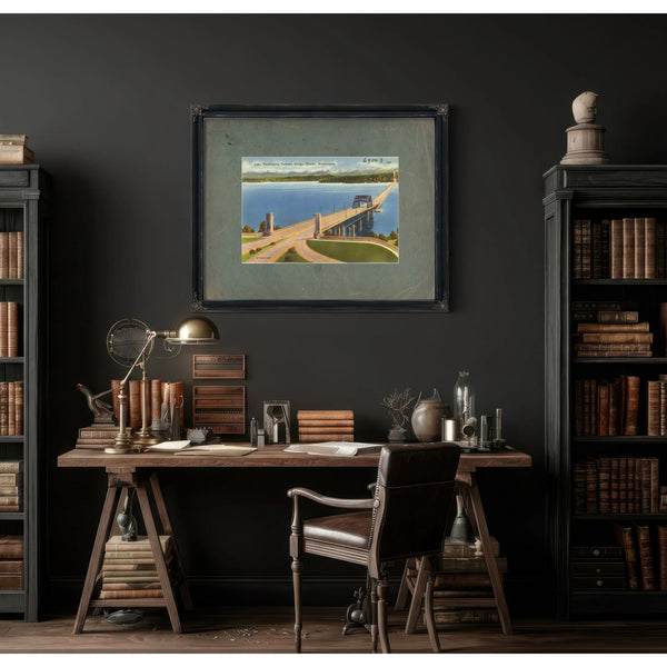 Lake Washingtonpontoon Bridge Seattle Washington — vintage wall art by Bella Frye