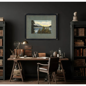 Mt St Helens Washingtonand Reflection From Spirit Lake — vintage wall art by Bella Frye