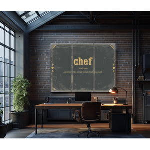 Bella Frye Home & Garden > Decor > Artwork Chef Word Definition Wall Art - Gift for Chef Dictionary Artwork