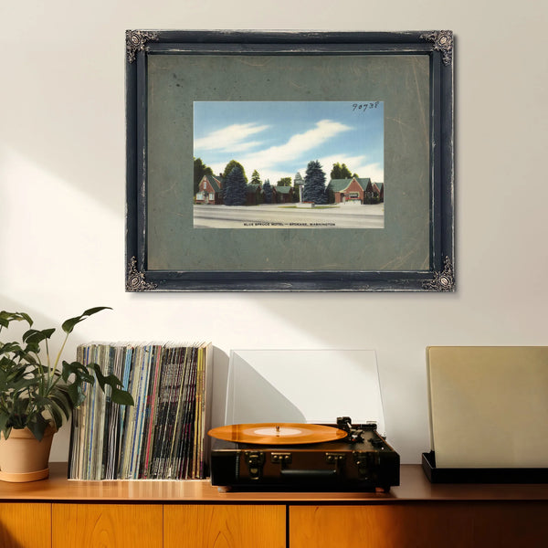 Blue Spruce Motel Spokane Washington — vintage wall art by Bella Frye
