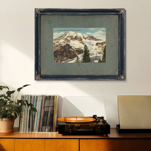 Nisqually Glacier And Mt Rainier Washington — vintage wall art by Bella Frye