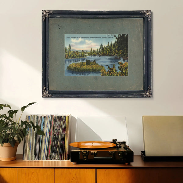 Scenic Splendor On The Spokane River Looking East Near Spokane Wash — vintage wall art by Bella Frye