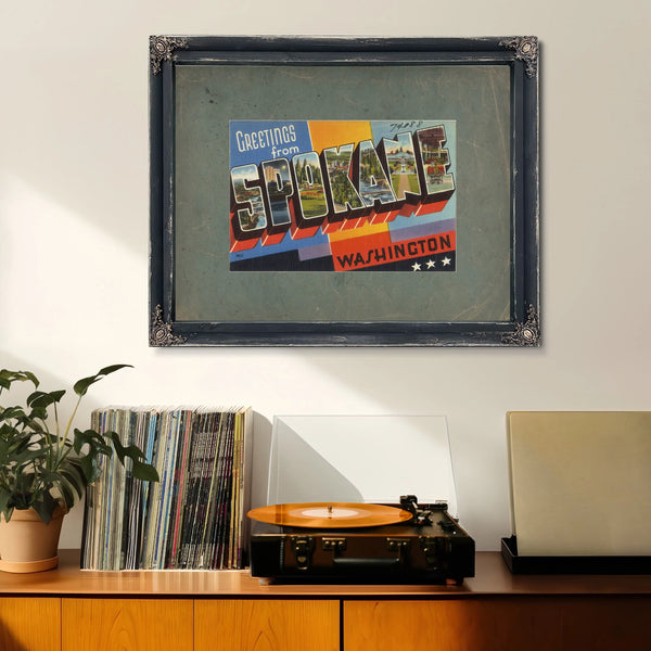 Greetings From Spokane Washington — vintage wall art by Bella Frye