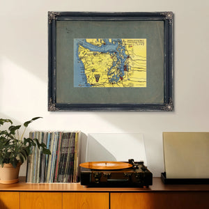 Sportsman And Tourist Map Of Olympic Peninsula Washington — vintage wall art by Bella Frye