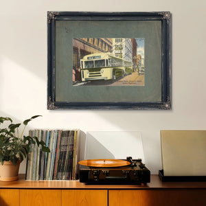 Trackless Trolley Downtown District Seattle Washington — vintage wall art by Bella Frye