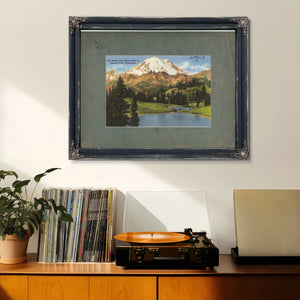 Mt Rainier From Tipsoo Lake At Chinook Pass Washington — vintage wall art by Bella Frye