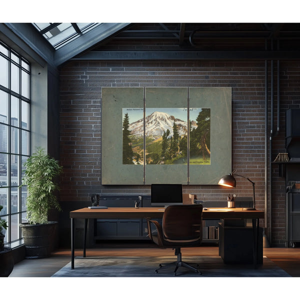 Rainier National Park Mt Rainier And Paradise Valley — vintage wall art by Bella Frye