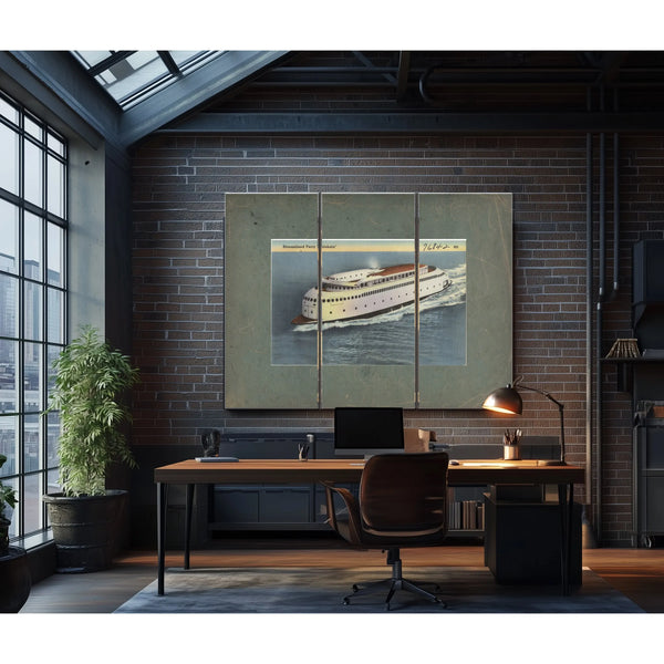 Streamlined Ferry 'Kalakala — vintage wall art by Bella Frye