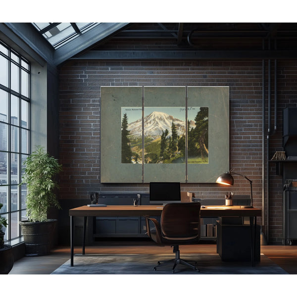 Rainier National Park Mt Rainier And Paradise Valley Washington — vintage wall art by Bella Frye