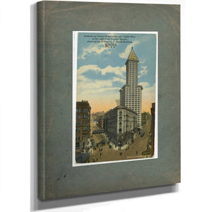 View East From James St And Yesler Way Ca 1915, canvas wrap — vintage framed wall art by Bella Frye