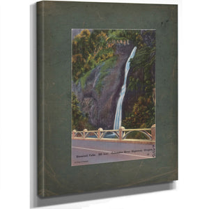 Horsetail Falls 205 Feet Columbia River Highway Oregon, canvas wrap — vintage framed wall art by Bella Frye