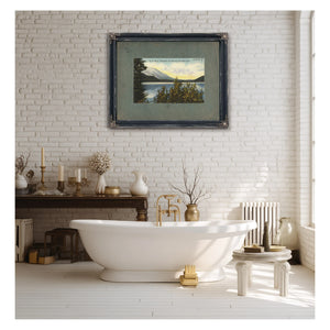 Mt St Helens Washingtonand Reflection From Spirit Lake — vintage wall art by Bella Frye