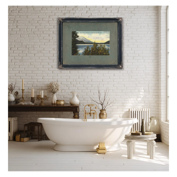 Mt St Helens Washingtonand Reflection From Spirit Lake — vintage wall art by Bella Frye
