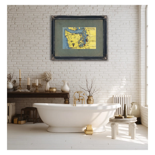 Sportsman And Tourist Map Of Olympic Peninsula Washington — vintage wall art by Bella Frye