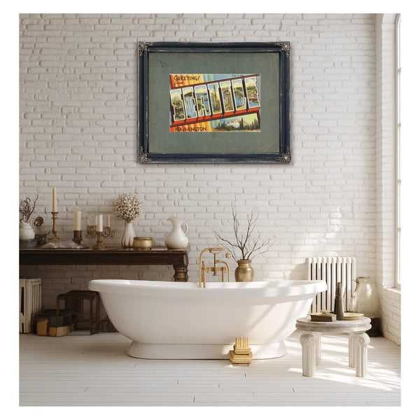 Greetings From Seattle Washington'2 — vintage wall art by Bella Frye