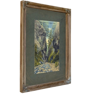 Oneonta Gorge Columbia River Highway Oregon, Verdigris frame — vintage framed wall art by Bella Frye