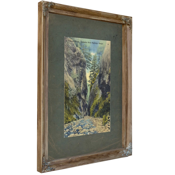 Oneonta Gorge Columbia River Highway Oregon, Verdigris frame — vintage framed wall art by Bella Frye