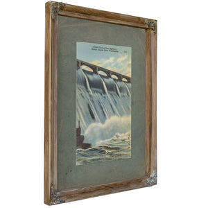 Grand Coulee Dam Spillway Grand Coulee Dam Washington, Verdigris frame — vintage framed wall art by Bella Frye