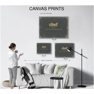 Bella Frye Home & Garden > Decor > Artwork Chef Word Definition Wall Art - Gift for Chef Dictionary Artwork
