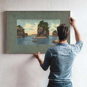 A Sheltered Cove Amid The Wave Worn Rock Of Cape Flattery Washington — vintage wall art by Bella Frye
