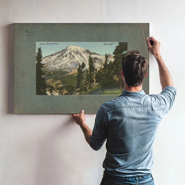 Rainier National Park Mt Rainier And Paradise Valley Washington'3 — vintage wall art by Bella Frye