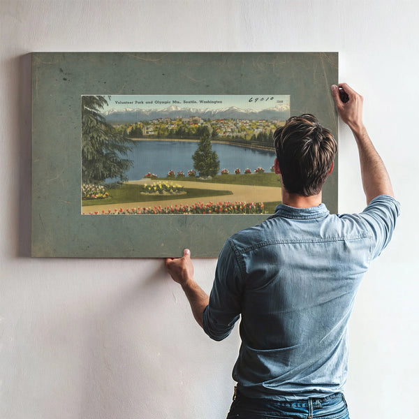 Volunteer Park And Olympic Mts Seattle Washington — vintage wall art by Bella Frye