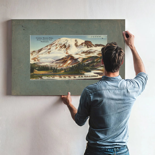 Crossing Mazama Ridge Rainier National Park Washington — vintage wall art by Bella Frye