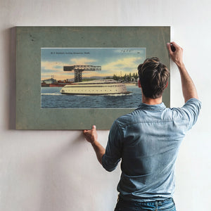 M F Kalakala Leaving Bremerton Wash — vintage wall art by Bella Frye