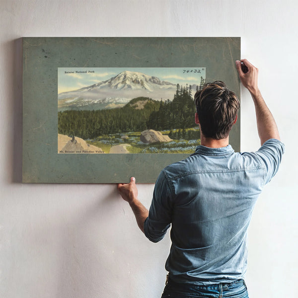 Rainier National Park Mt Rainier And Paradise Valley Washington'4 — vintage wall art by Bella Frye