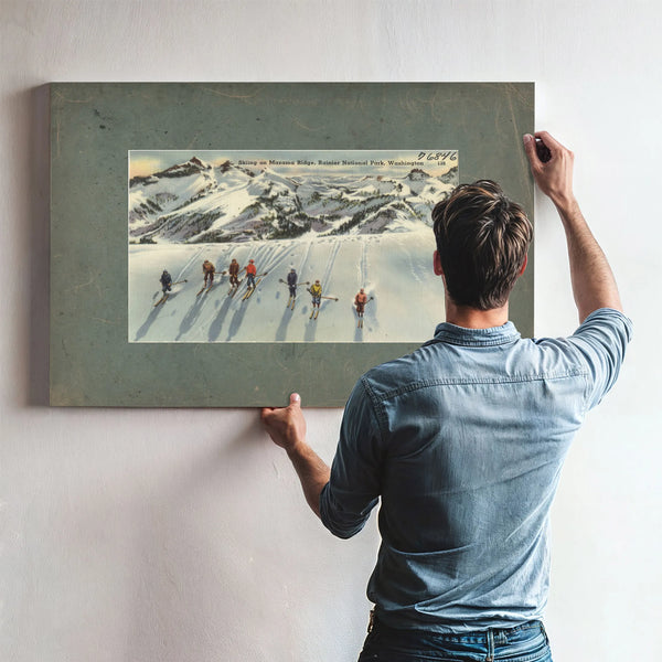 Skiing On Mazama Ridge Rainier National Park Washington — vintage wall art by Bella Frye