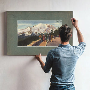 Inspiration Point At Sunrise Park Mt Rainier Washington — vintage wall art by Bella Frye