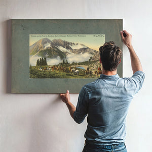Tourist On The Trail Southern End Of Olympic National Park Washington'1 — vintage wall art by Bella Frye